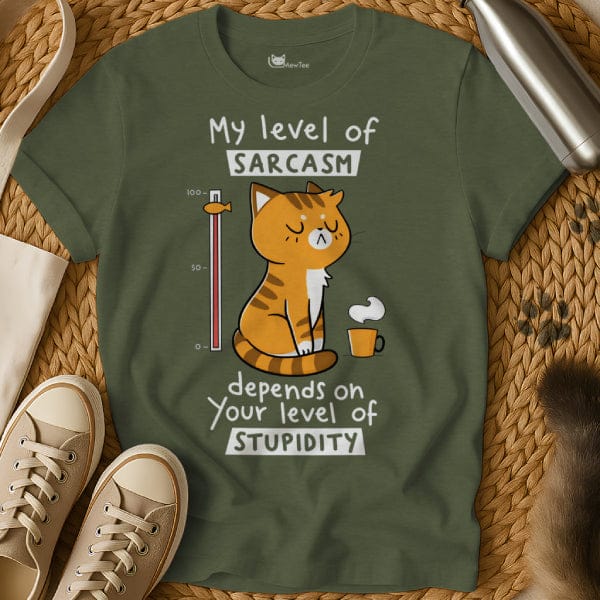 Sarcasm Level Cat Tee
