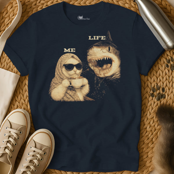 Me Vs Life Cat Shark Shirt