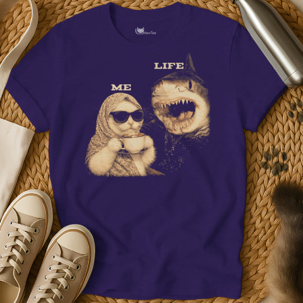 Me Vs Life Cat Shark Shirt