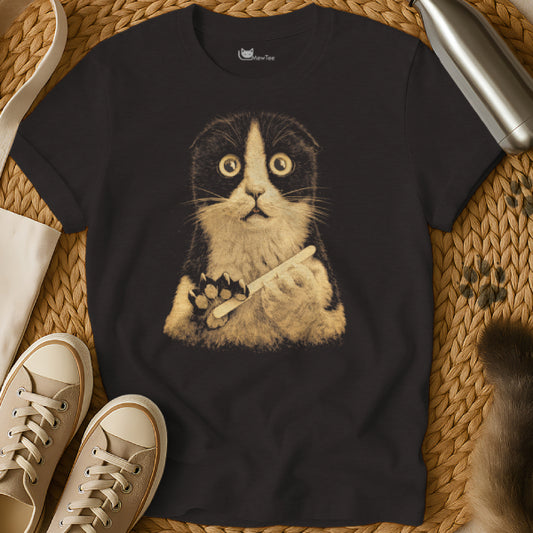 Cat Filing Nails Shirt