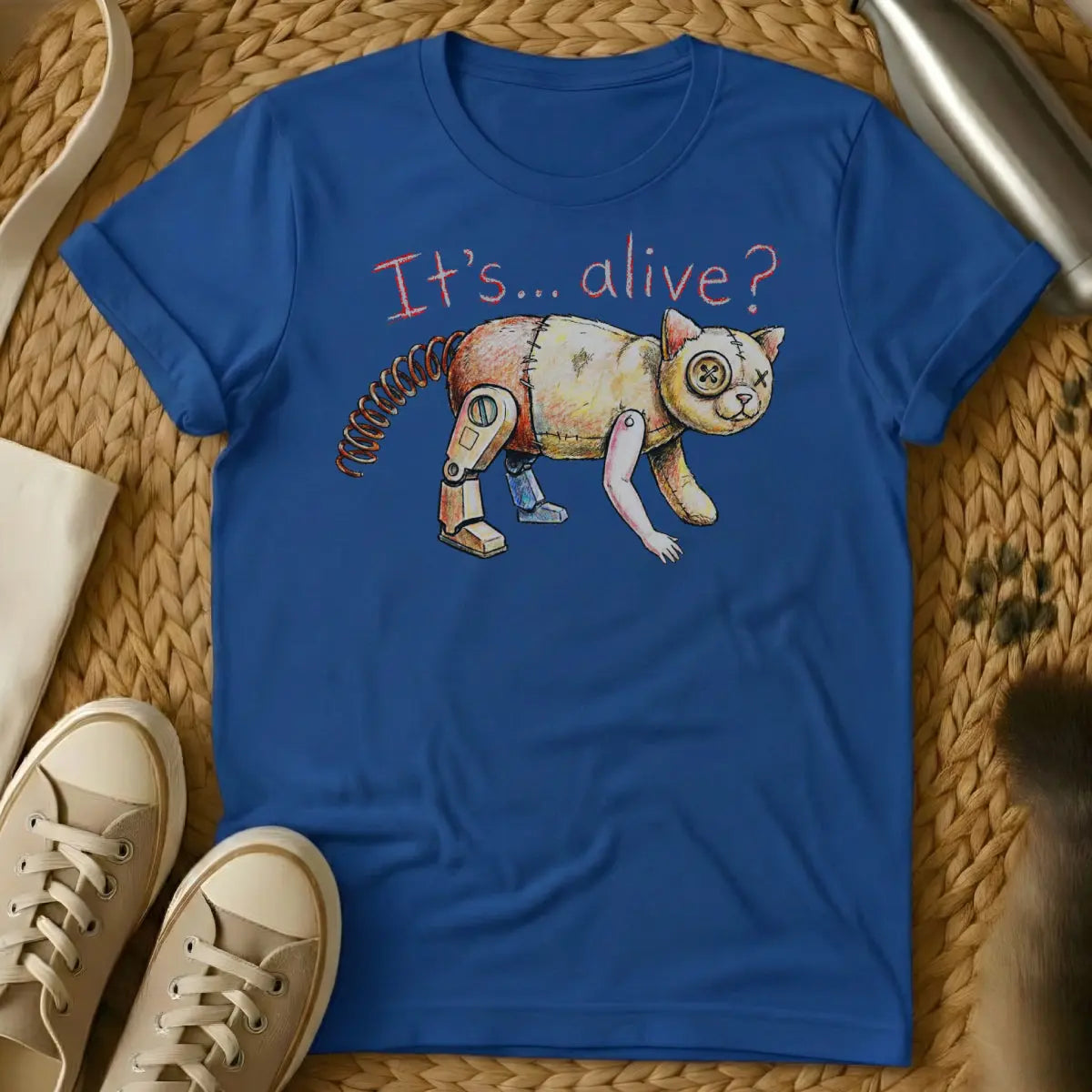 It's Alive Sci-Fi Horror Shirt - Blue Cat T-Shirt