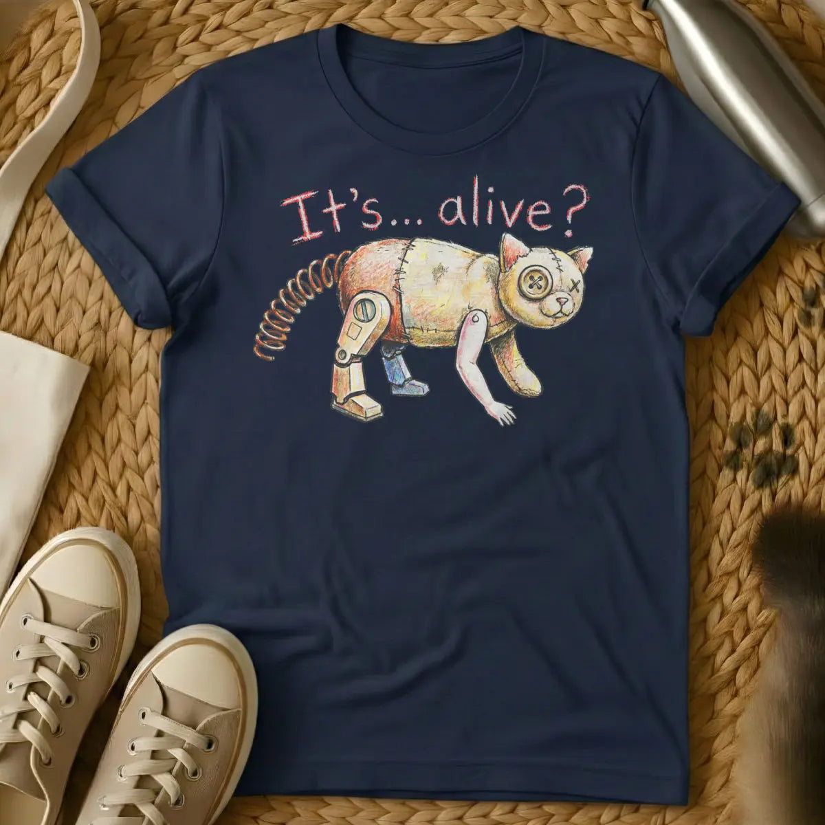 It's Alive Sci-Fi Horror Shirt - Navy Cat T-Shirt
