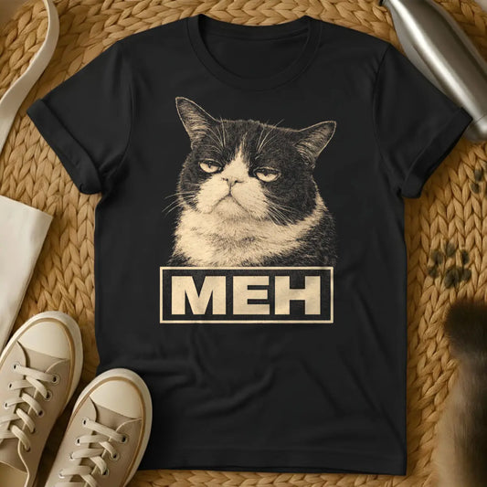 Meh Cat Shirt - Black Cat T-Shirt