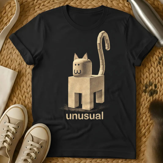 Unusual Block Cat Shirt - Black Cat T-Shirt