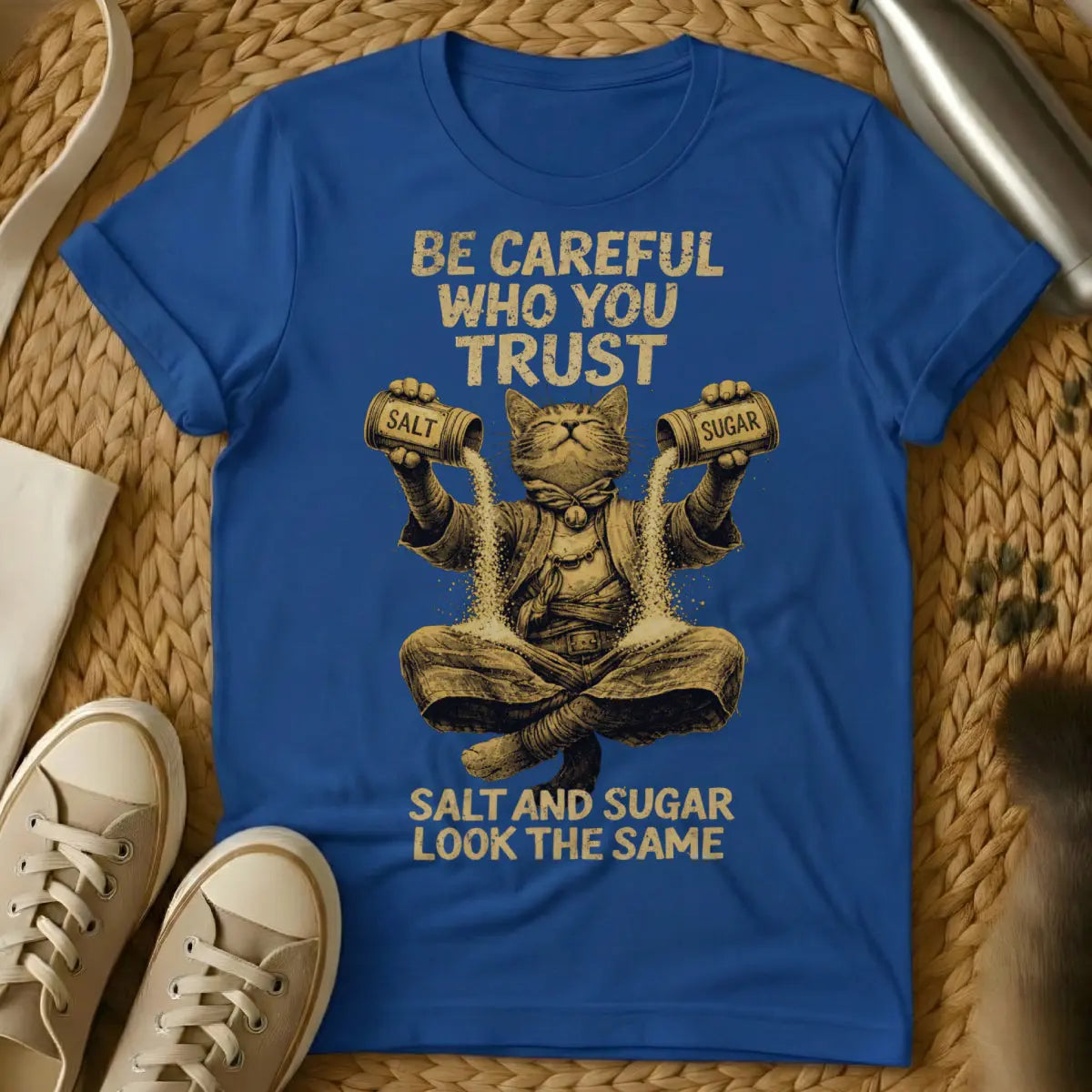 Salt and Sugar Look the Same Shirt - Blue Cat T-Shirt