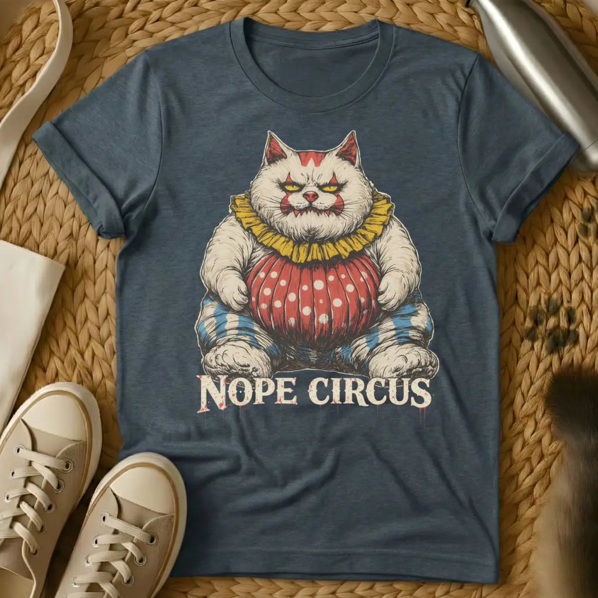 Nope Circus Cat Shirt - Dark Heather Cat T-Shirt