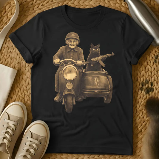 Vintage Chaos Grandma Shirt - Black Cat T-Shirt