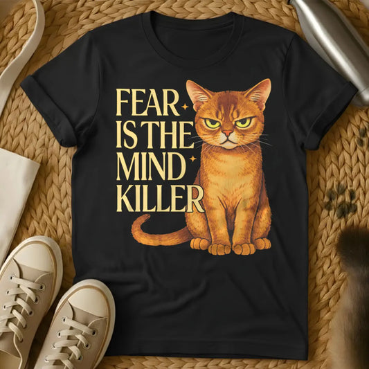Litany Against Fear Cat Tee - Black Cat T-Shirt