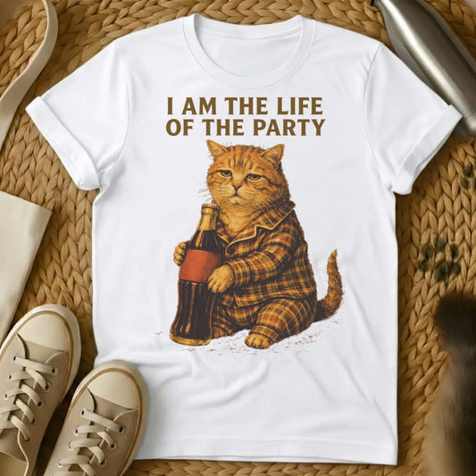 Funny Grumpy Cat Tee - White T-Shirt - grumpy cat meme, iconic internet meme, relatable introvert humor