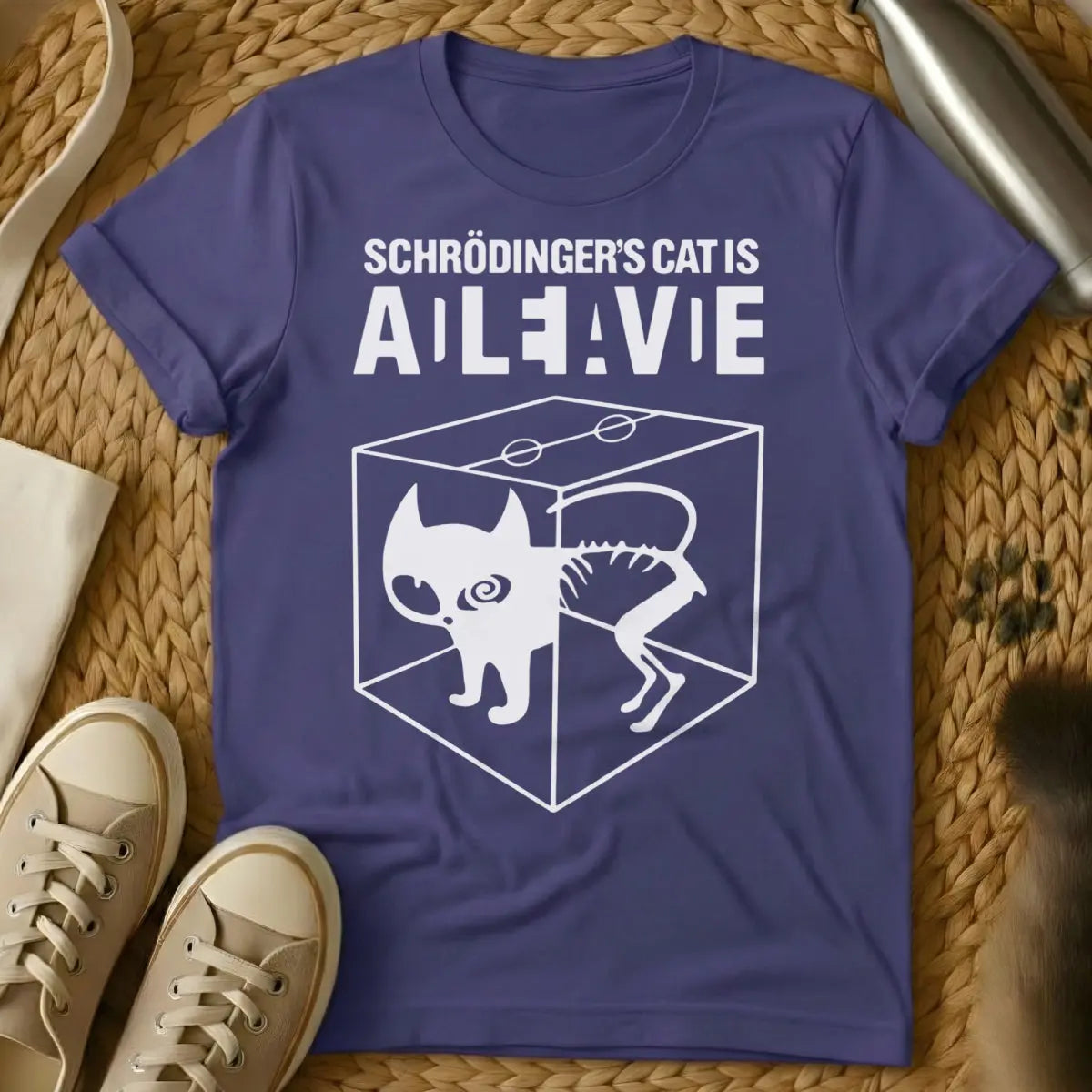 Science Humor Cat Shirt - Purple Cat T-Shirt