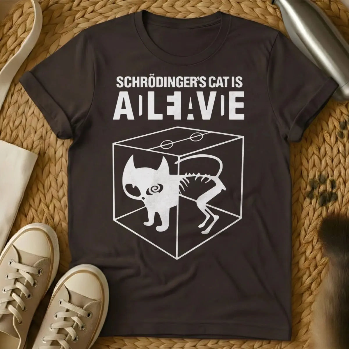 Science Humor Cat Shirt - Dark Chocolate Cat T-Shirt