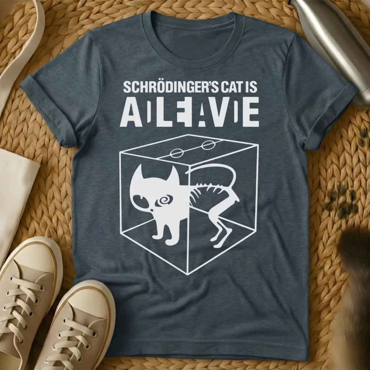 Science Humor Cat Shirt - Dark Heather Cat T-Shirt