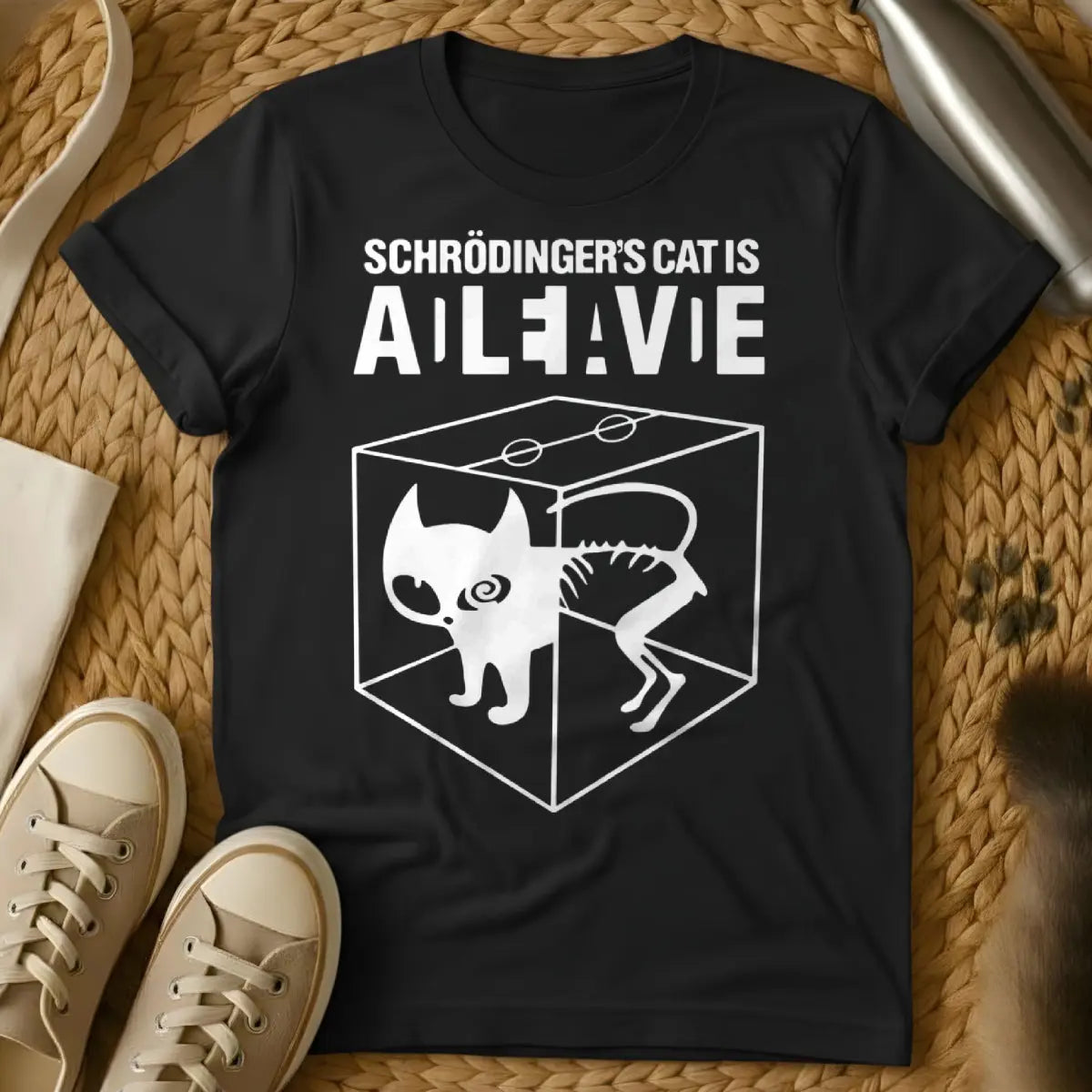 Science Humor Cat Shirt - Black Cat T-Shirt