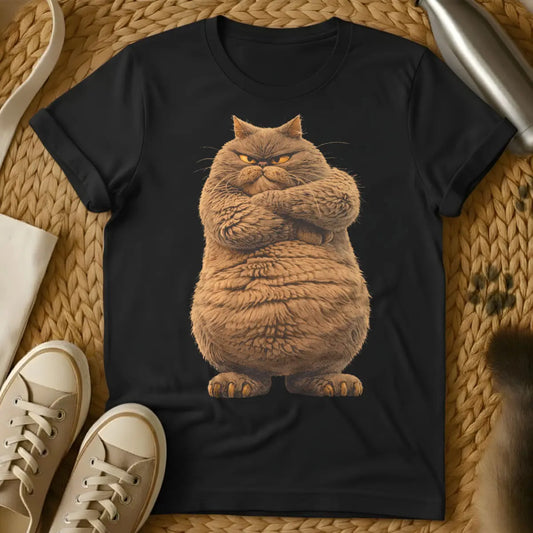 Funny Tough Cat Tee - Black Cat T-Shirt