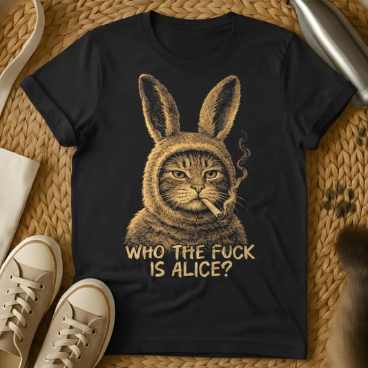 Who The Fuck Is Alice Cat Shirt - Black Cat T-Shirt