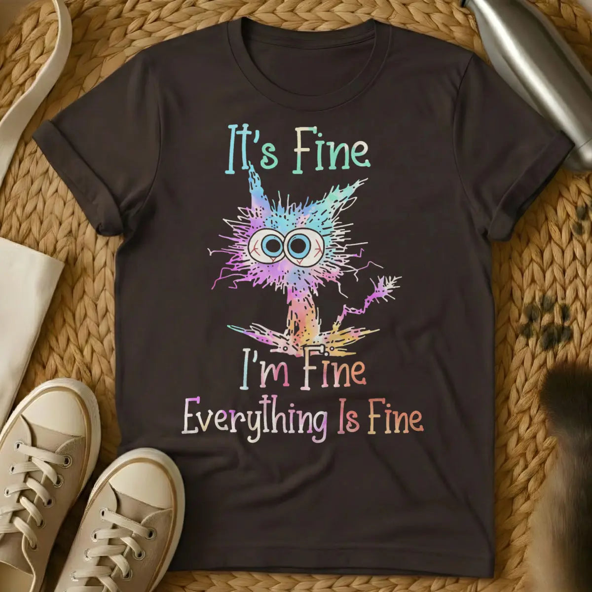Im Fine Cat Tee - Dark Chocolate Cat T-Shirt