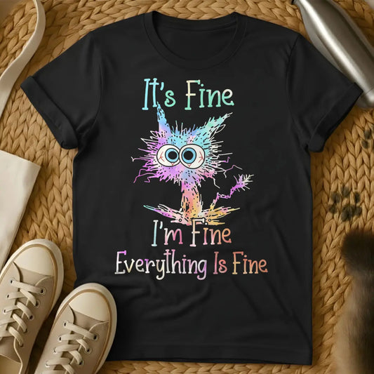Im Fine Cat Tee - Black Cat T-Shirt