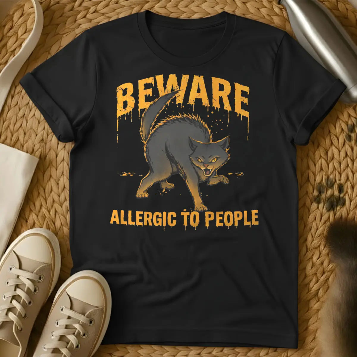 Sassy Angry Cat Shirt - Black Cat T-Shirt