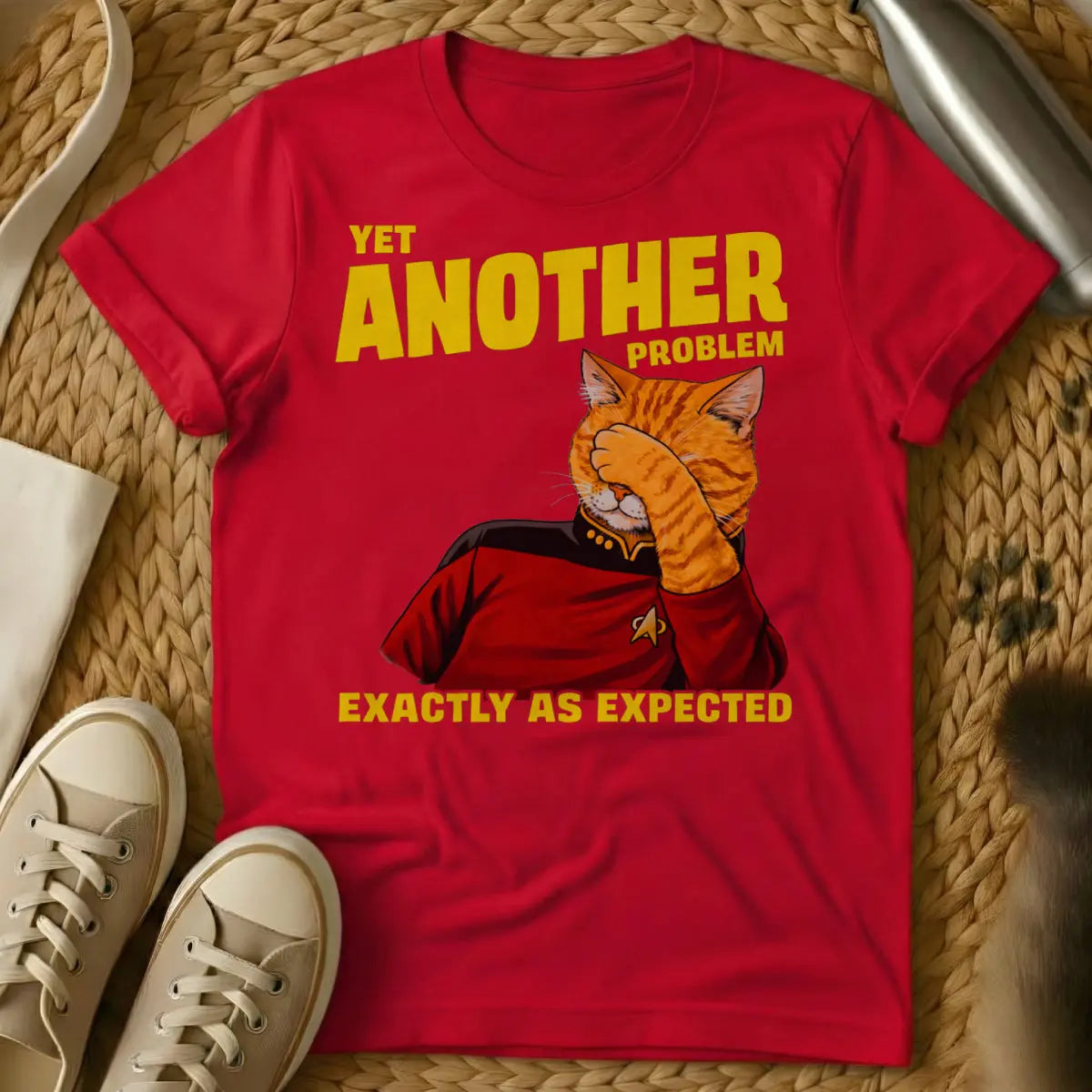 Star Trek Cat Parody Shirt - Red Cat T-Shirt