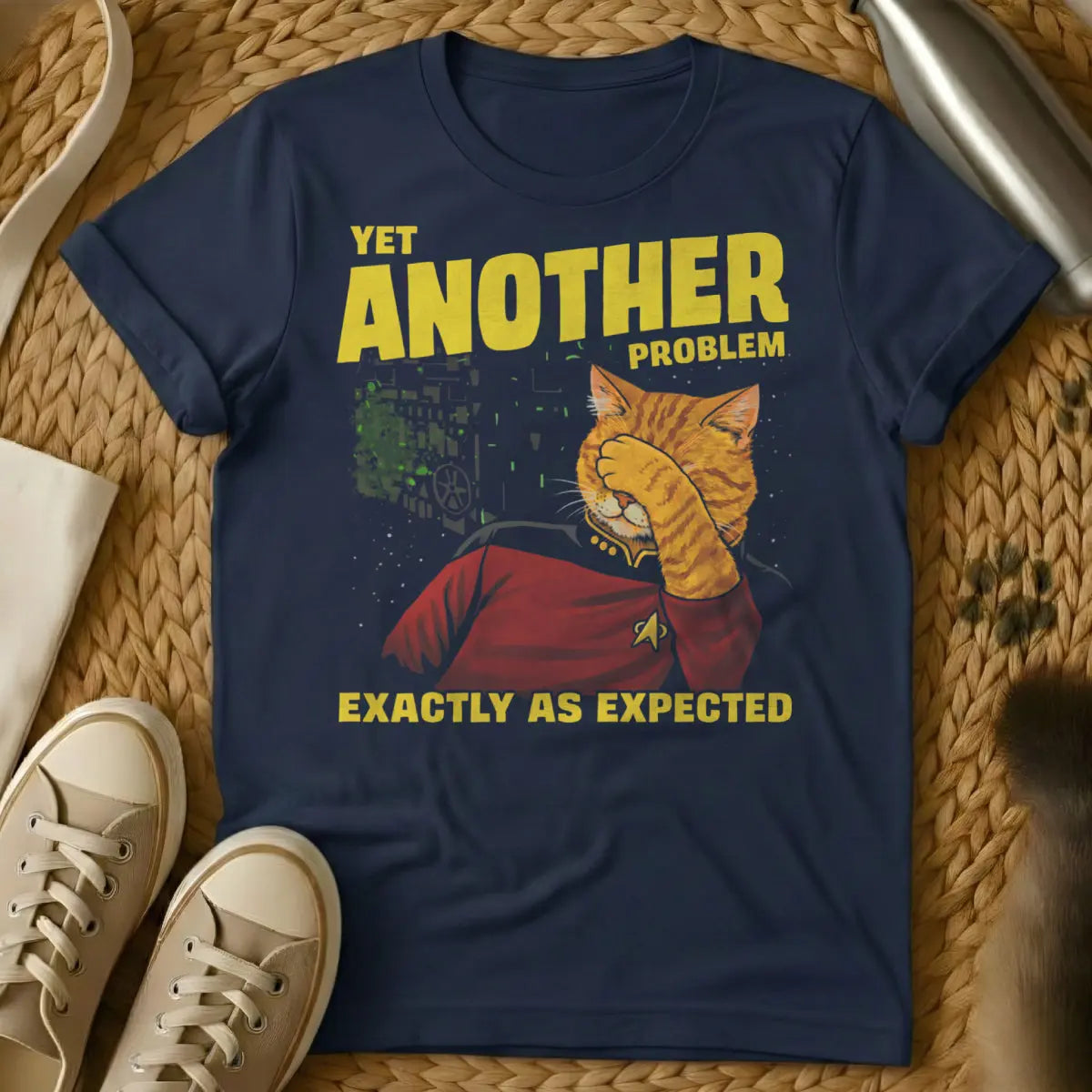 Star Trek Cat Parody Shirt - Navy Cat T-Shirt
