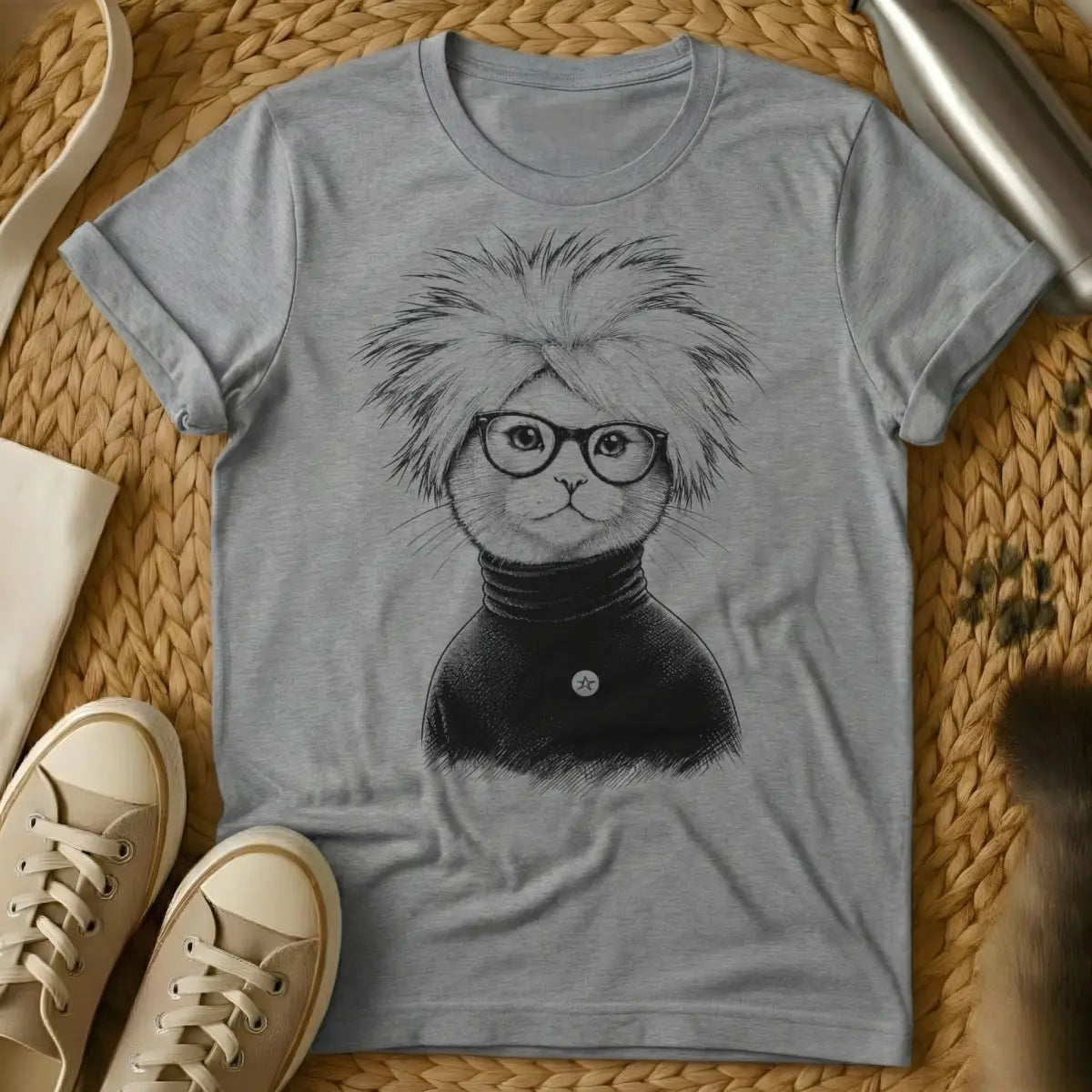 Pop Art Cat Shirt - Gray Cat T-Shirt