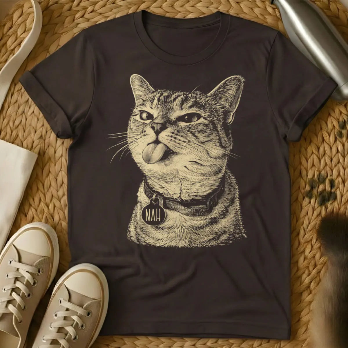 Nah Cat Shirt - Dark Chocolate Cat T-Shirt