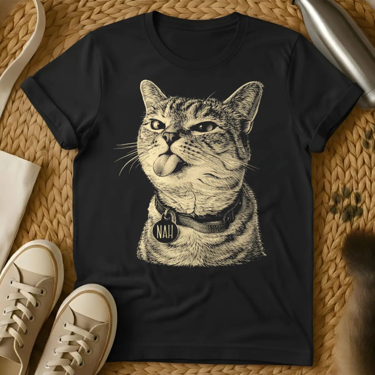 Nah Cat Shirt - Black Cat T-Shirt