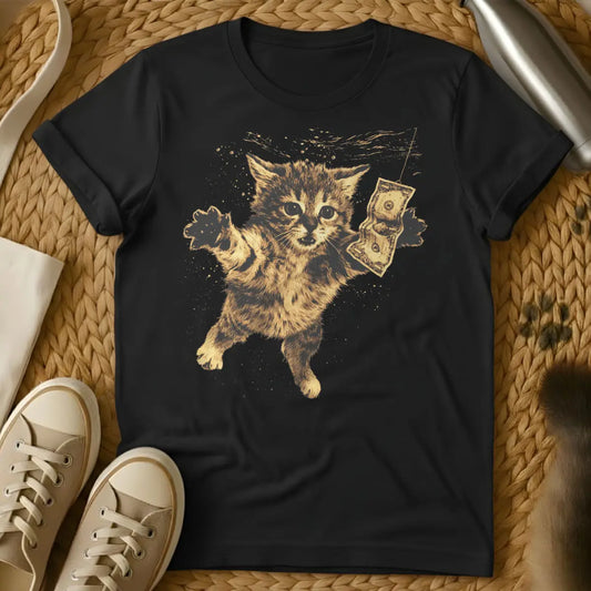 Nevermind Cat Tee - Black Cat T-Shirt