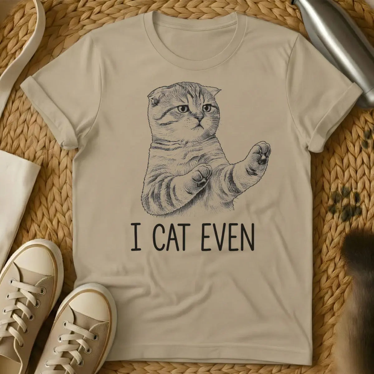 I Cat Even Shirt - Sand Cat T-Shirt