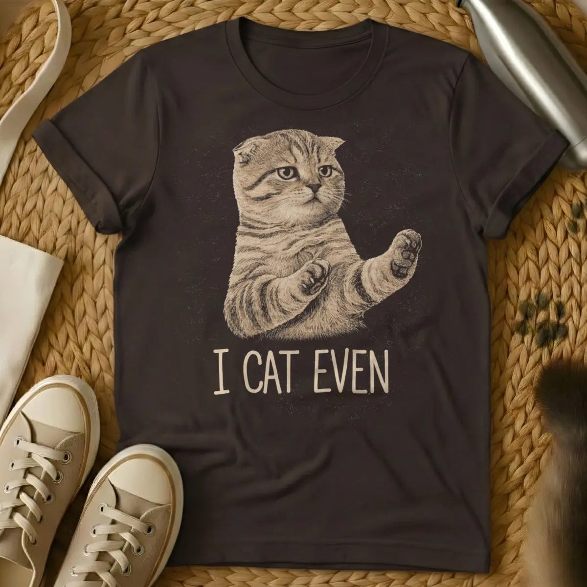 I Cat Even Shirt - Dark Chocolate Cat T-Shirt