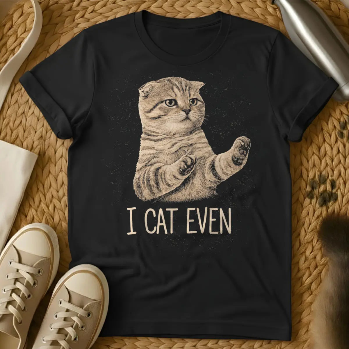I Cat Even Shirt - Black Cat T-Shirt