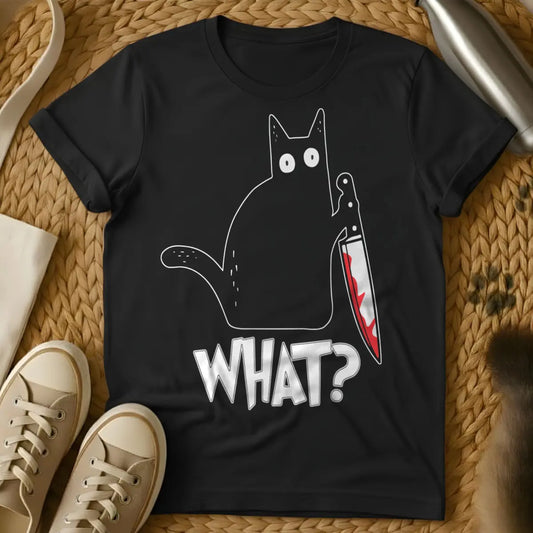 What Cat T-Shirt - Black Cat T-Shirt