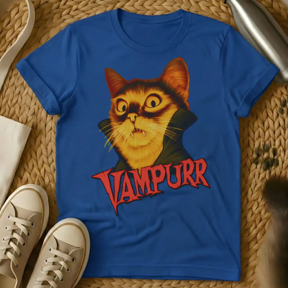 Vampurr Cat T-Shirt - Blue Cat T-Shirt