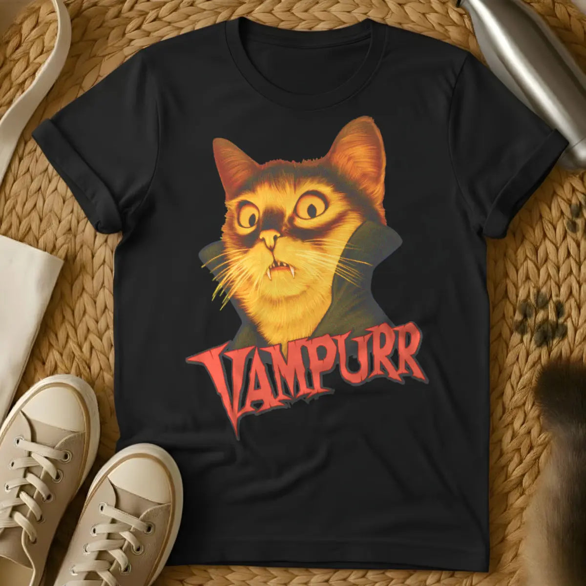 Vampurr Cat T-Shirt - Black Cat T-Shirt