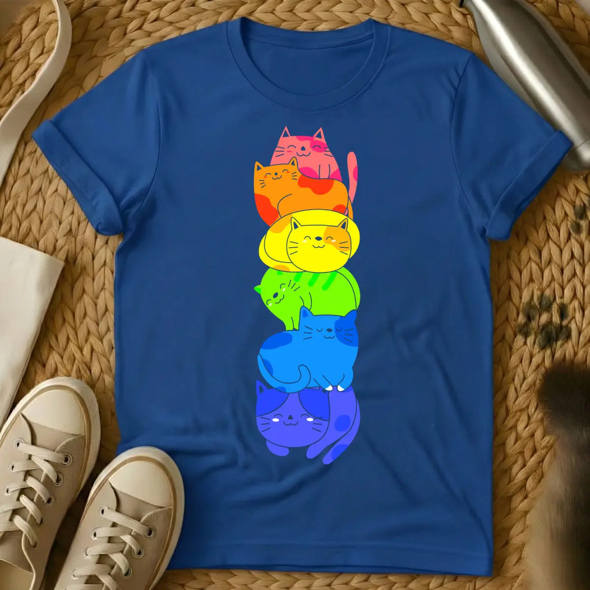 Kawaii Cat Shirt - Blue Cat T-Shirt