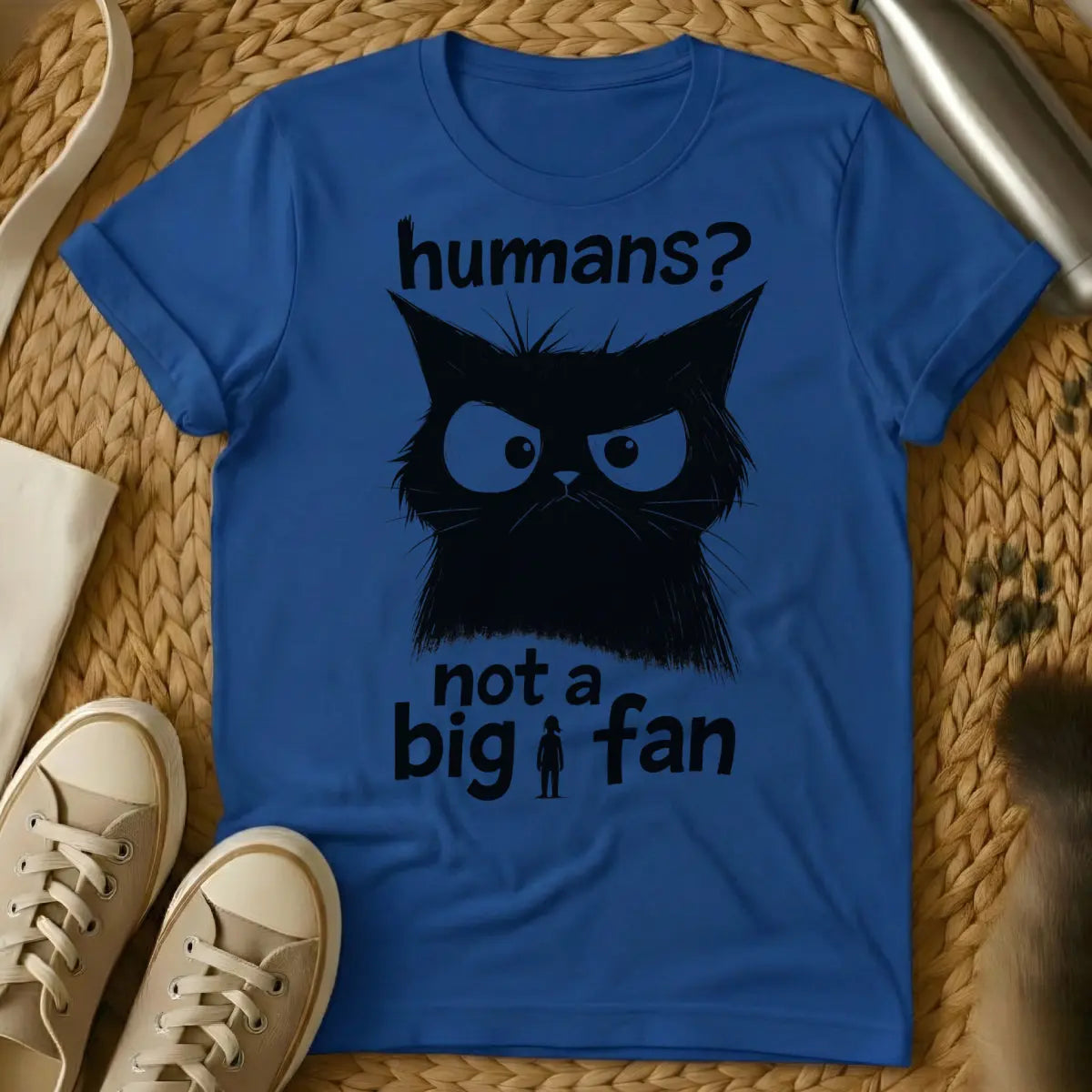 Humans Shirt - Blue Cat T-Shirt