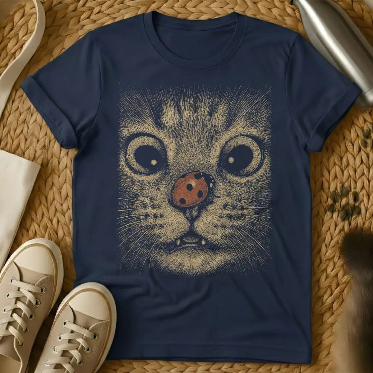 Ladybug Shirt - Navy Cat T-Shirt