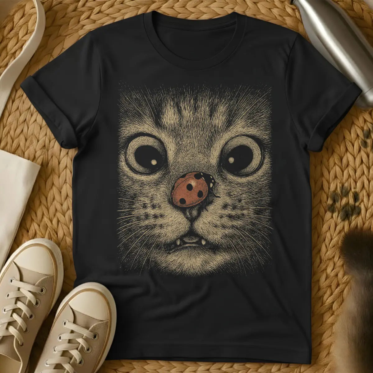 Ladybug Shirt - Black Cat T-Shirt
