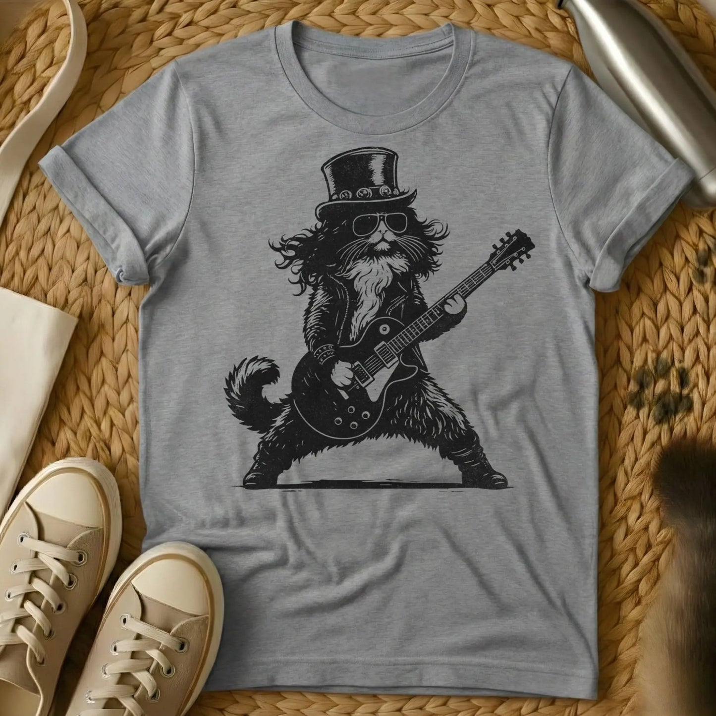 Slash Shirt - Gray Cat T-Shirt