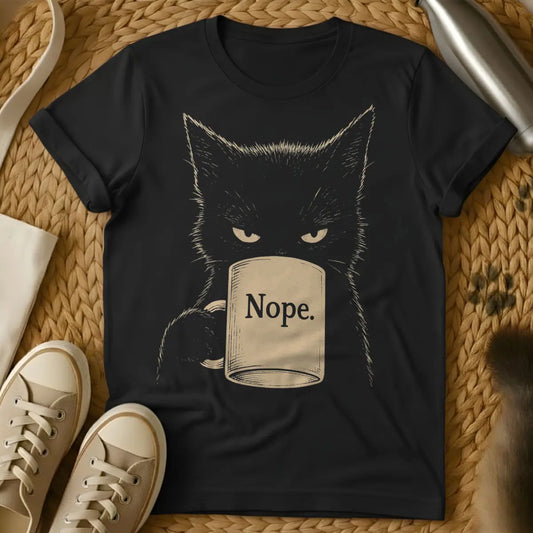 Nope Cat Shirt - Black Cat T-Shirt