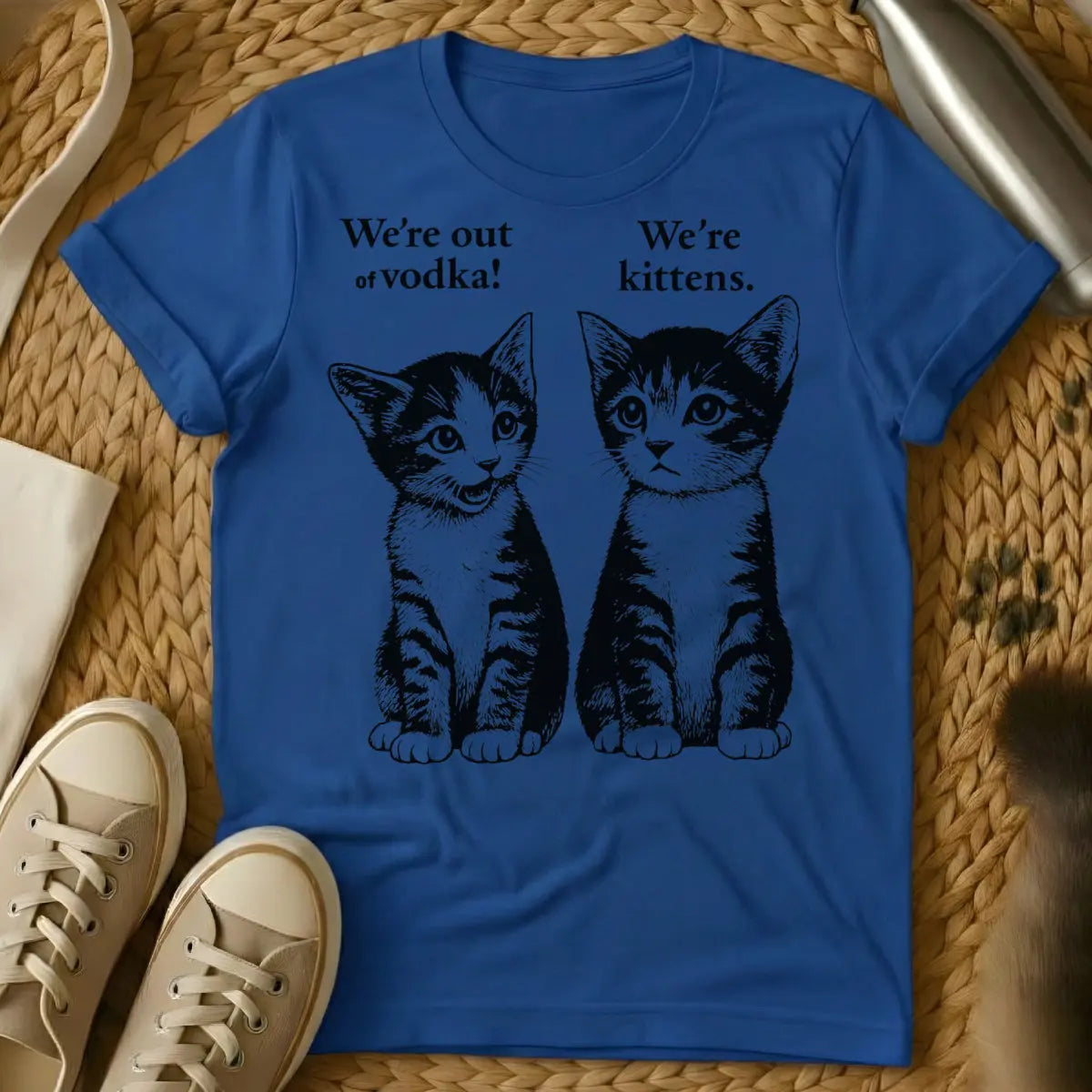 Kitten Vodka Shirt - Blue Cat T-Shirt