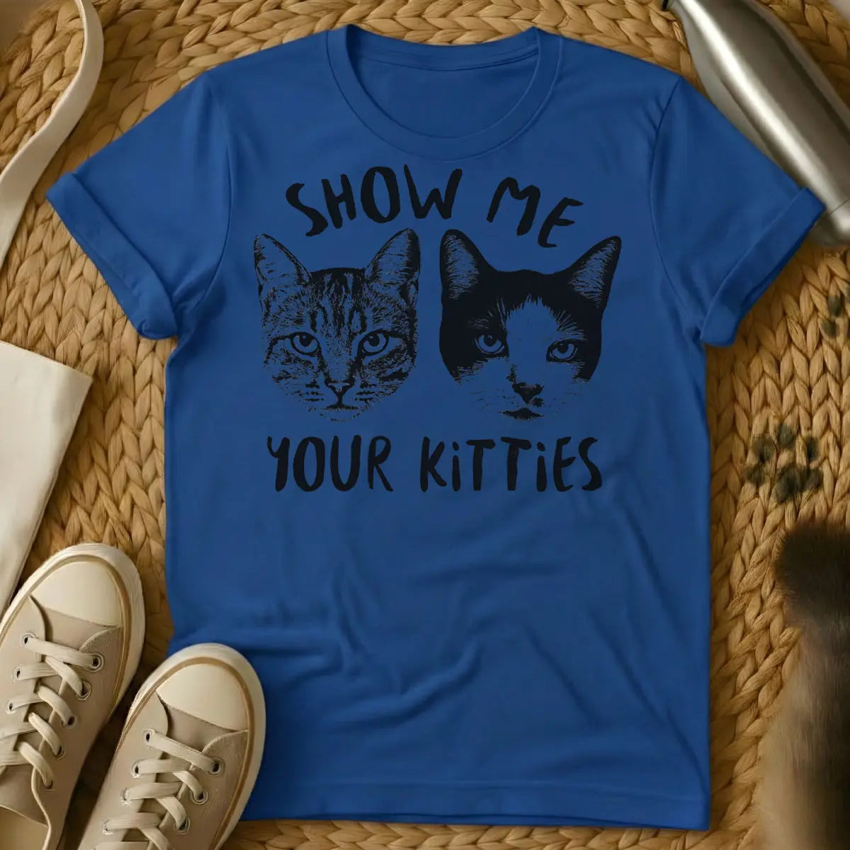 Show Me Your Kitties Shirt - Blue Cat T-Shirt
