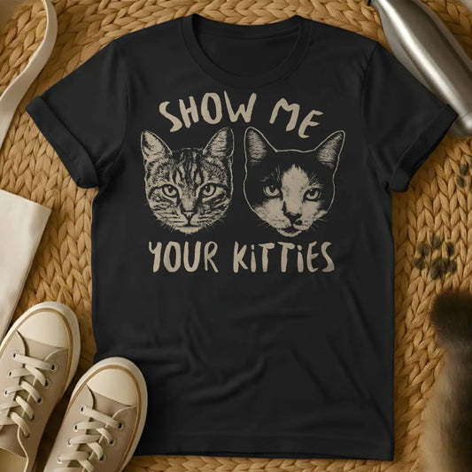 Show Me Your Kitties Shirt - Black Cat T-Shirt