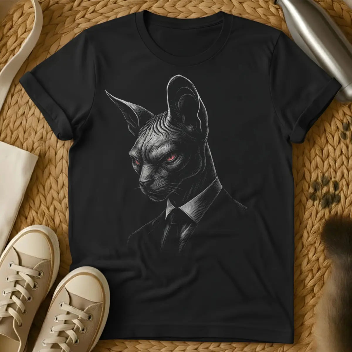 Sphynx Cat T Shirt - Black Cat T-Shirt