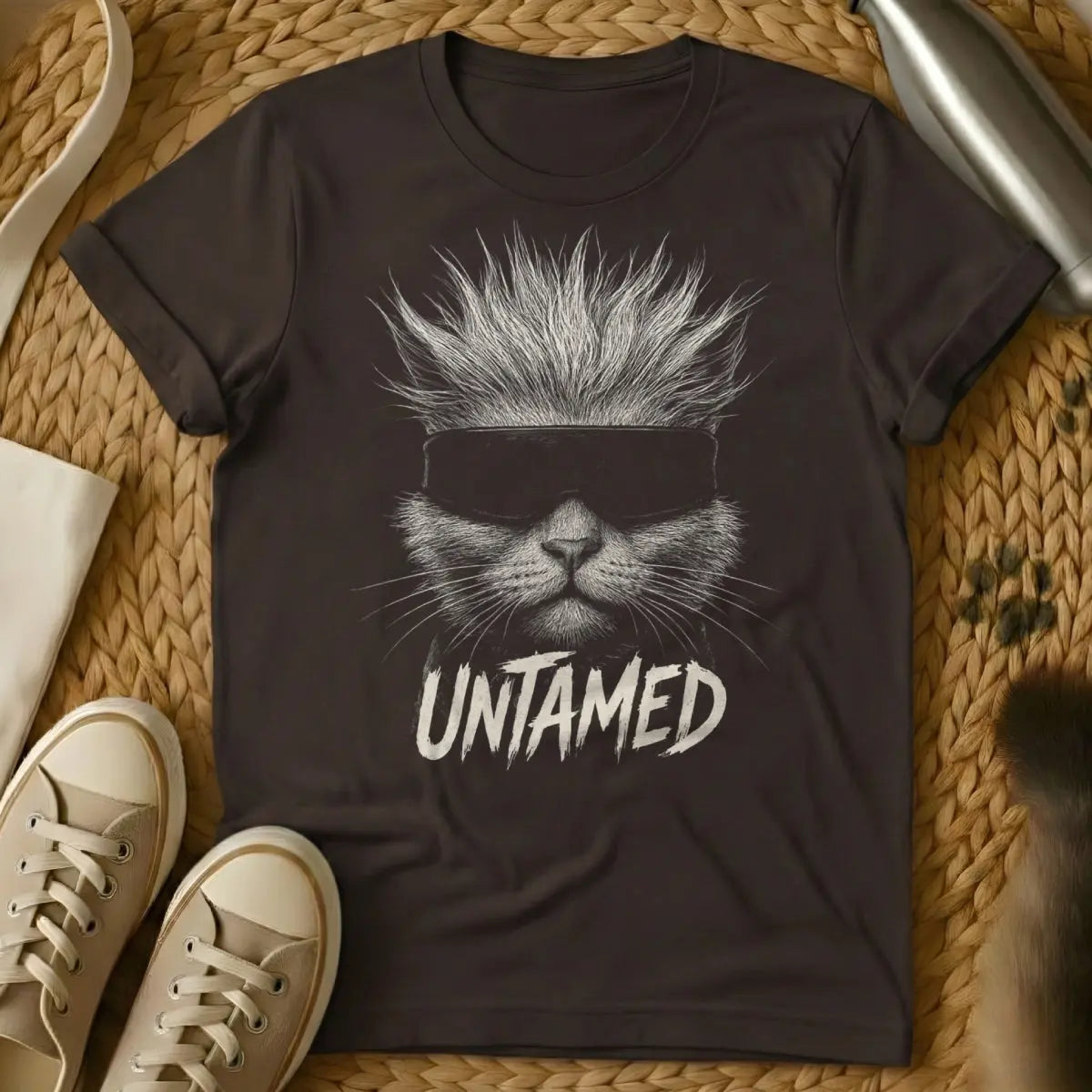 Untamed Cat Shirt - Dark Chocolate Cat T-Shirt
