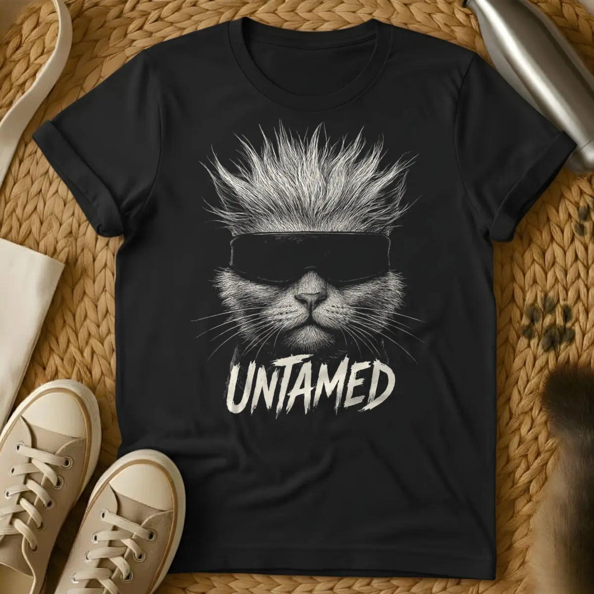 Untamed Cat Shirt - Black Cat T-Shirt