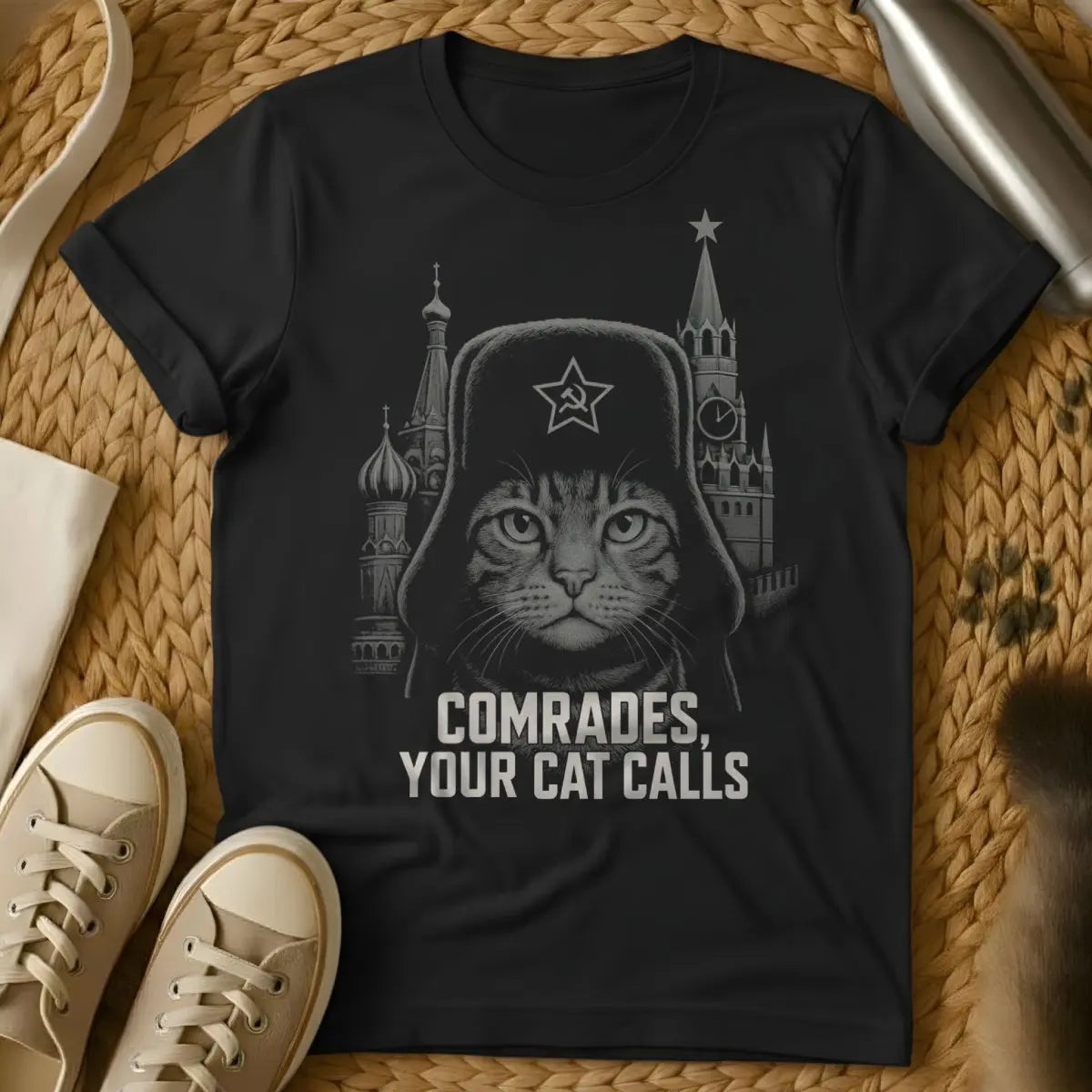 Soviet Cat Shirt - Black Cat T-Shirt