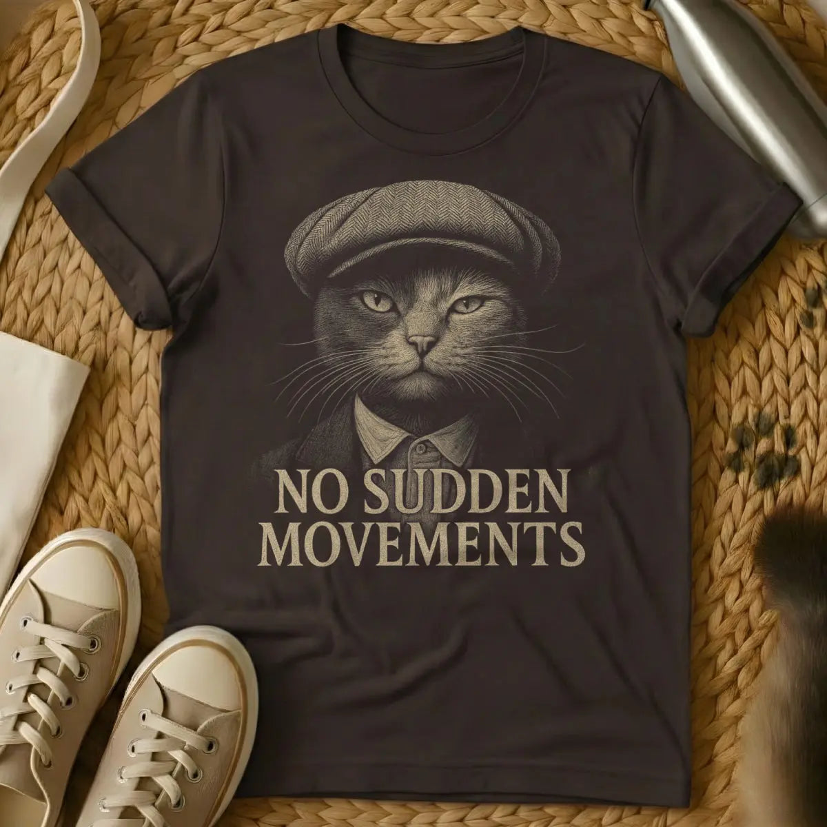 Move On Cat Shirt - Dark Chocolate Cat T-Shirt