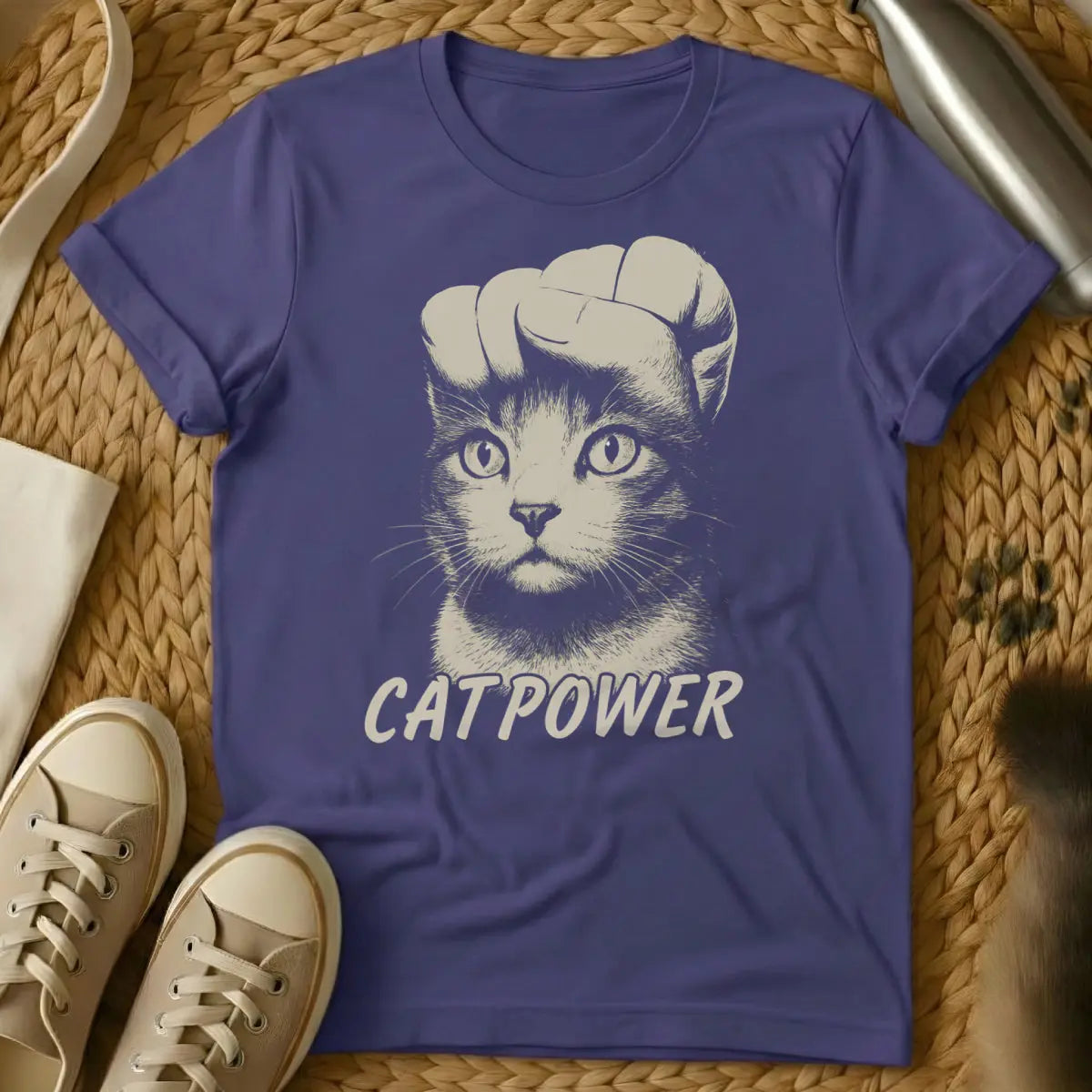 Cat Power Shirt - Purple T-Shirt - cat zoomies, chaotic cat energy, feline antics