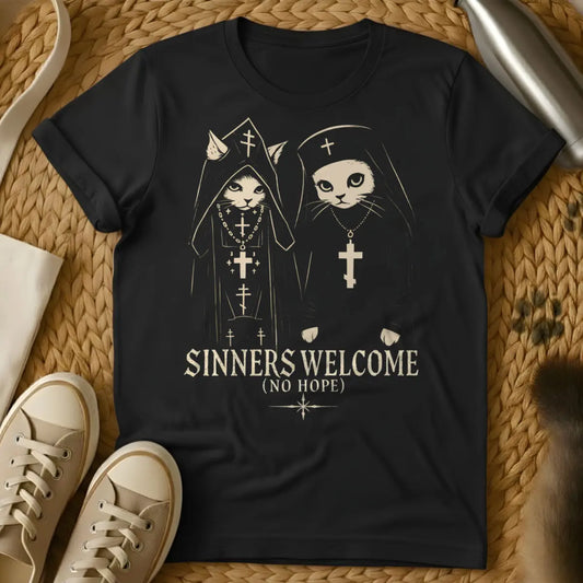 Sinners Cat Shirt - Black Cat T-Shirt